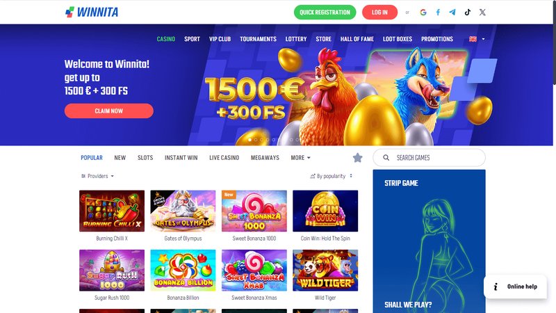 Immagine: Winnita Casino: Guida Completa ai Codici Promo e Prelievi in Italia